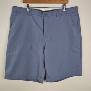 johnnie-O Performance Shorts Mens 40 Blue Cross Country Prep Stretch Flat Front